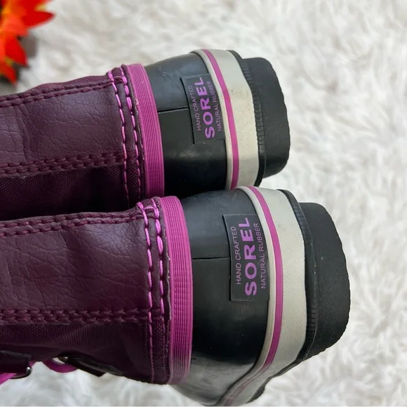 Sorel PAC Boots Purple Textile
Waterproof Rubber Removable Lining Size 2 - Picture 6 of 12